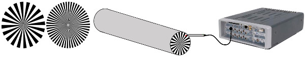 Şekil 6: Zebra disk: bir disk üzerinde 40 bölüm diğer disk üzerinde ise 100 bölüm oluşturulmuştur. Eğer zebra bandı mile sarmak zor ise, zebra disk milin alt yüzeyine yerleştirilebilir. 