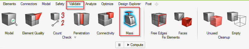 Altair HyperWorks kütle, ağırlık merkezi ve atalet bilgisi hesaplama aracı

