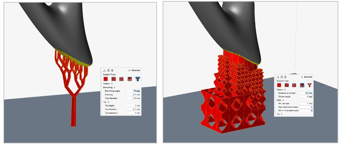 Altair Inspire Print3D, tree ve h-cell destek seçenekleri