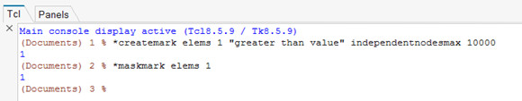 HyperWorks TCL konsol penceresi